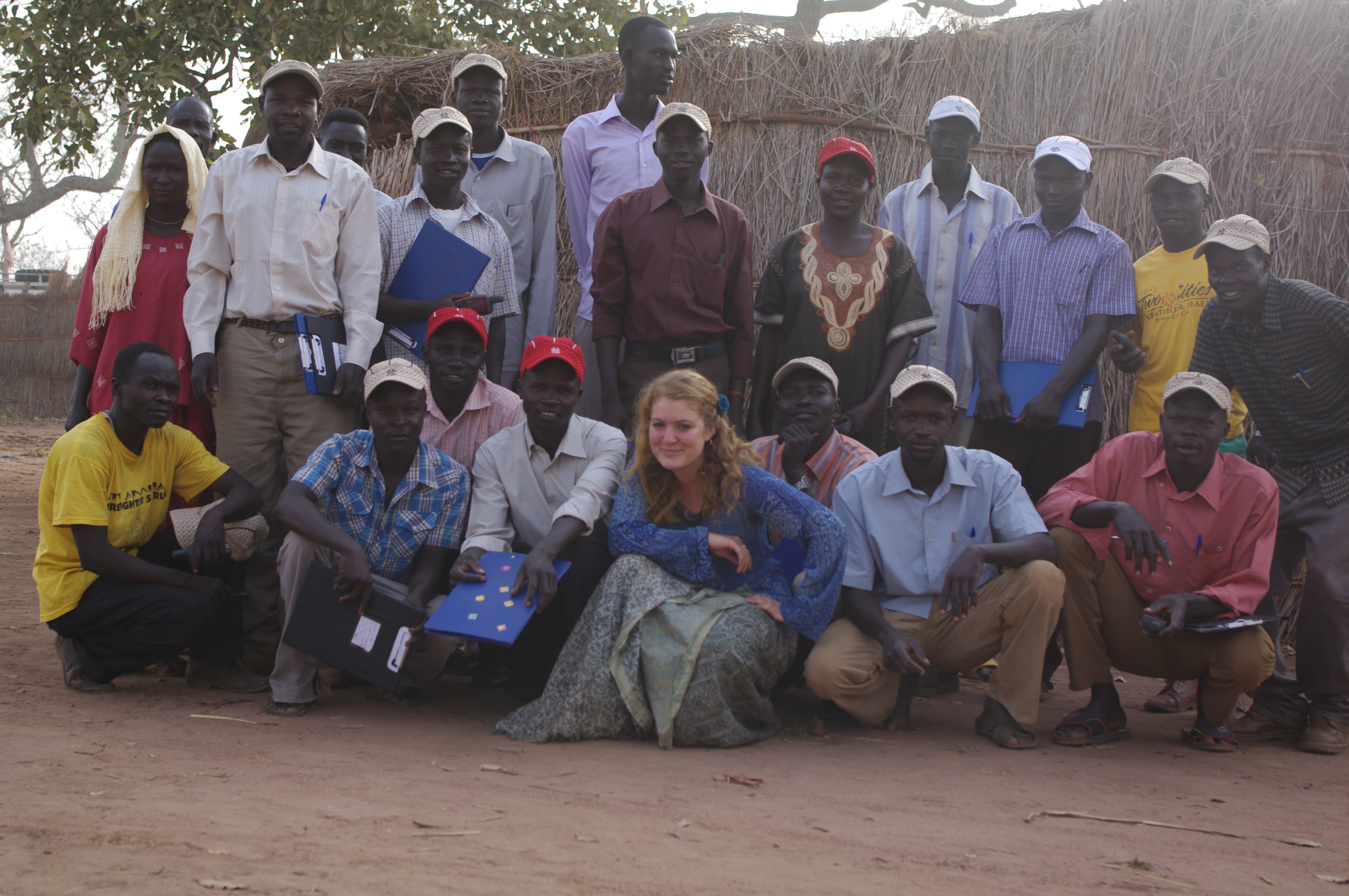 Nadia with her research team in South Sudan, February 2013