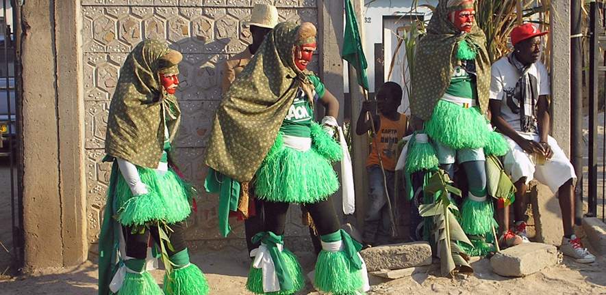 Zvigure masked performers, Mbare, Harare, Zimbabwe 2012